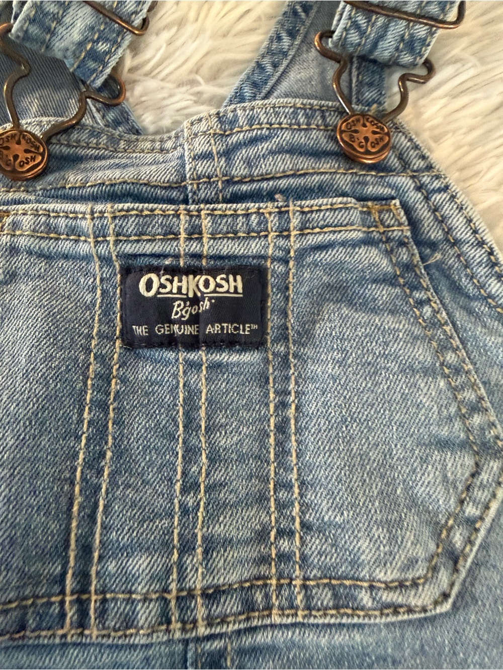 Osk Kosh original wash 18M Kids Denim Overalls - Blue